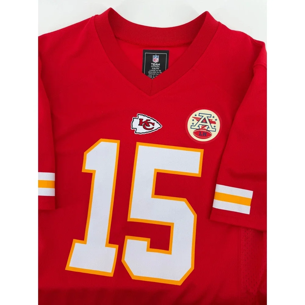 NFL Team Apparel Patrick Mahomes 15 Kansas City Chiefs Youth Large Jersey Red